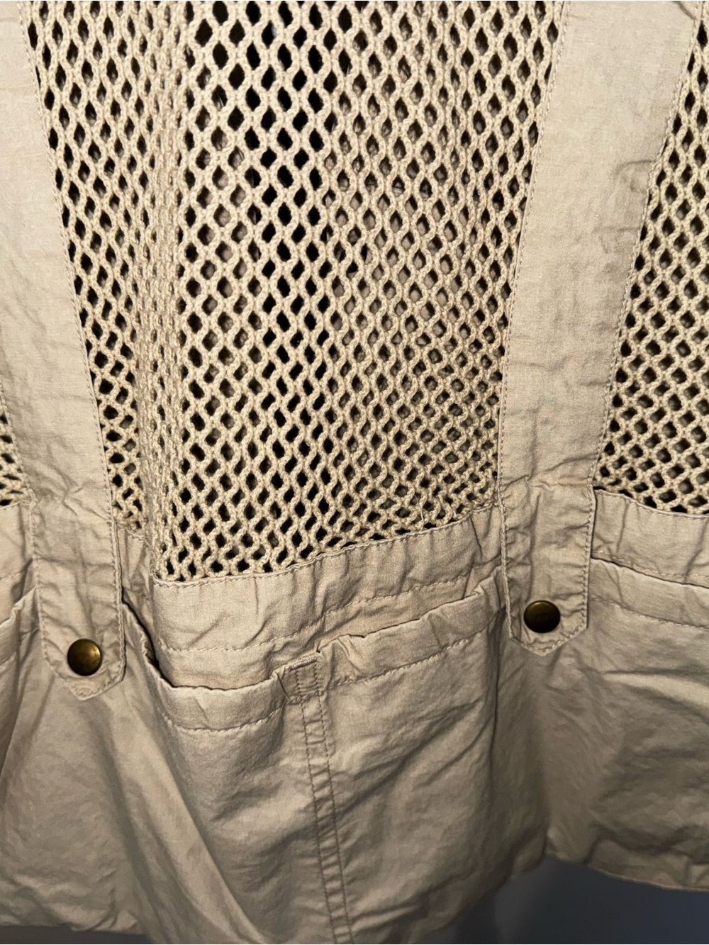 Vintage Banana Republic Mill Valley Safari Fishing Utility Vest Tan Beige Size M - Picture 4 of 6